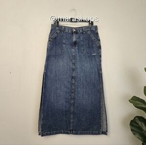 Vintage 00's Lucky Brand Denim Maxi Skirt